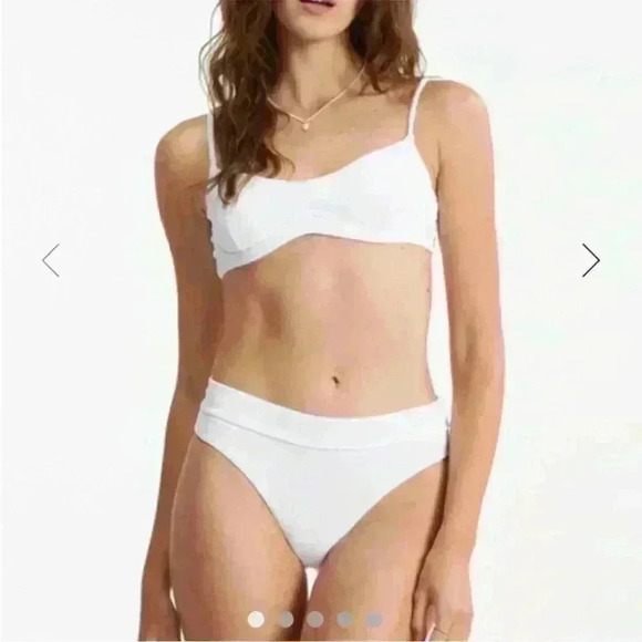 Billabong Sunrays Maui Rider Bikini Bottoms in White Size XL (14) NWT - Picture 3 of 9